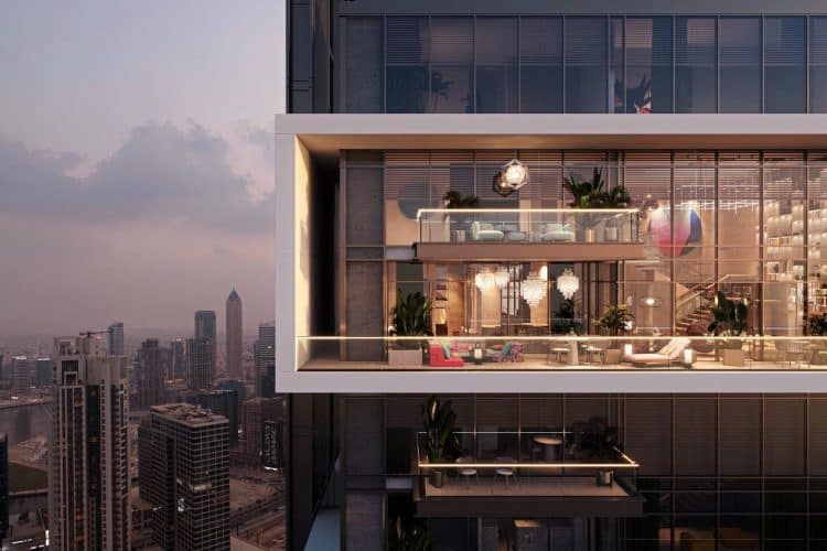 Blick auf Dubai: Das 25hours Heimat erstreckt sich über 73 Etagen. © studio aisslinger